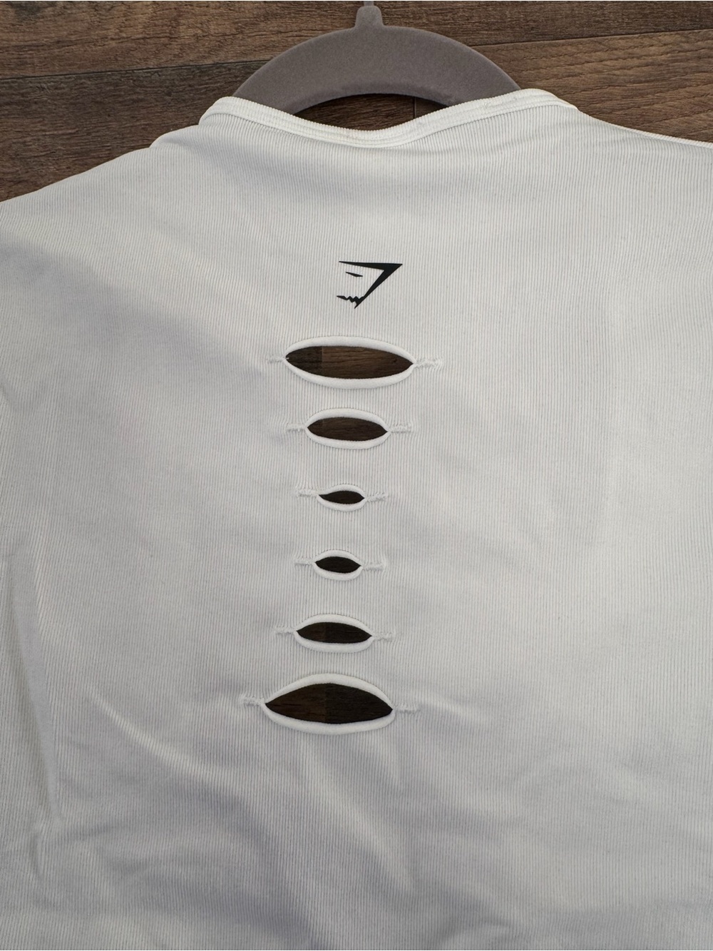 NWT Gymshark White Gains Seamless Fitted Crop Top - Picture 7 of 7